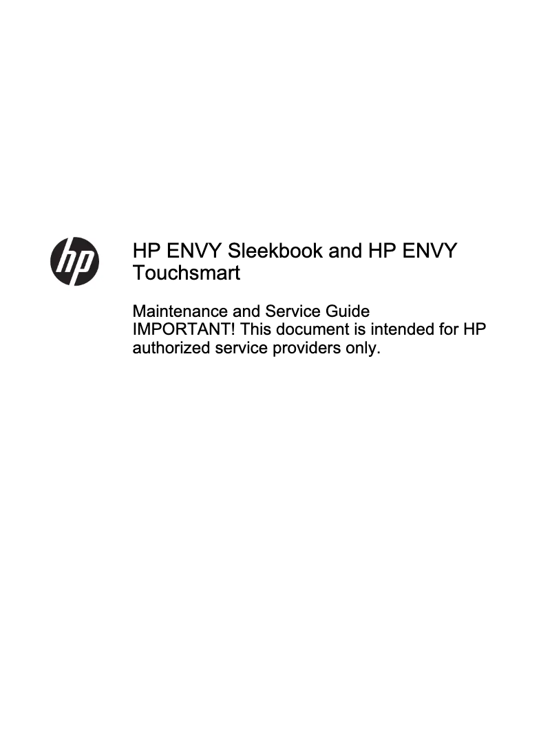 Page 1 de la notice Manuel utilisateur HP Envy TouchSmart m6 Sleekbook