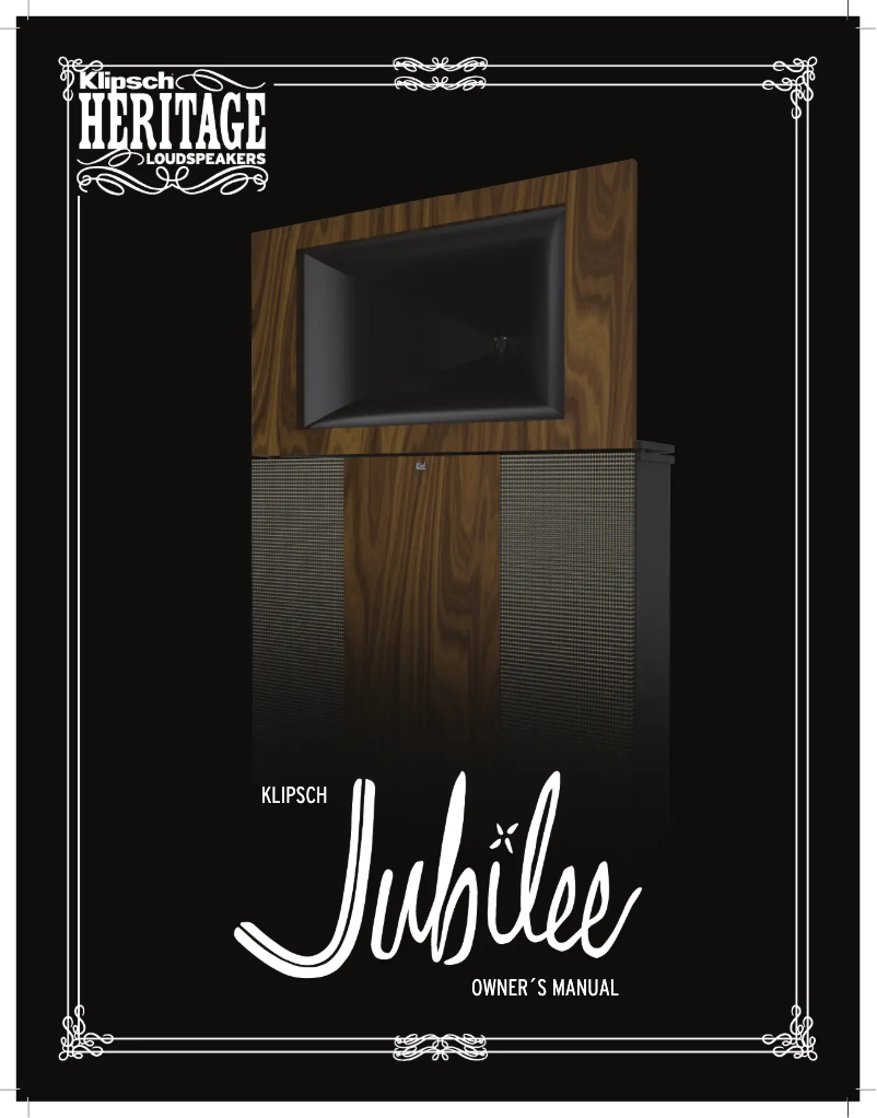Page 1 de la notice Manuel utilisateur Klipsch Jubilee