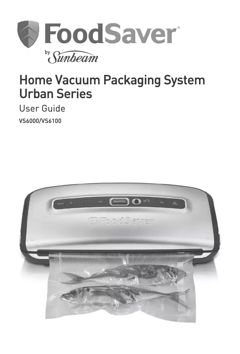 Image de la première page du manuel de l'appareil Foodsaver VS6100