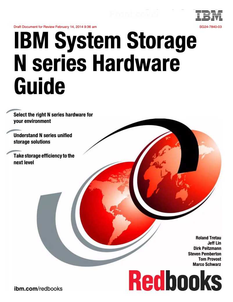 Page n°1 - Manuel utilisateur IBM System Storage N6250