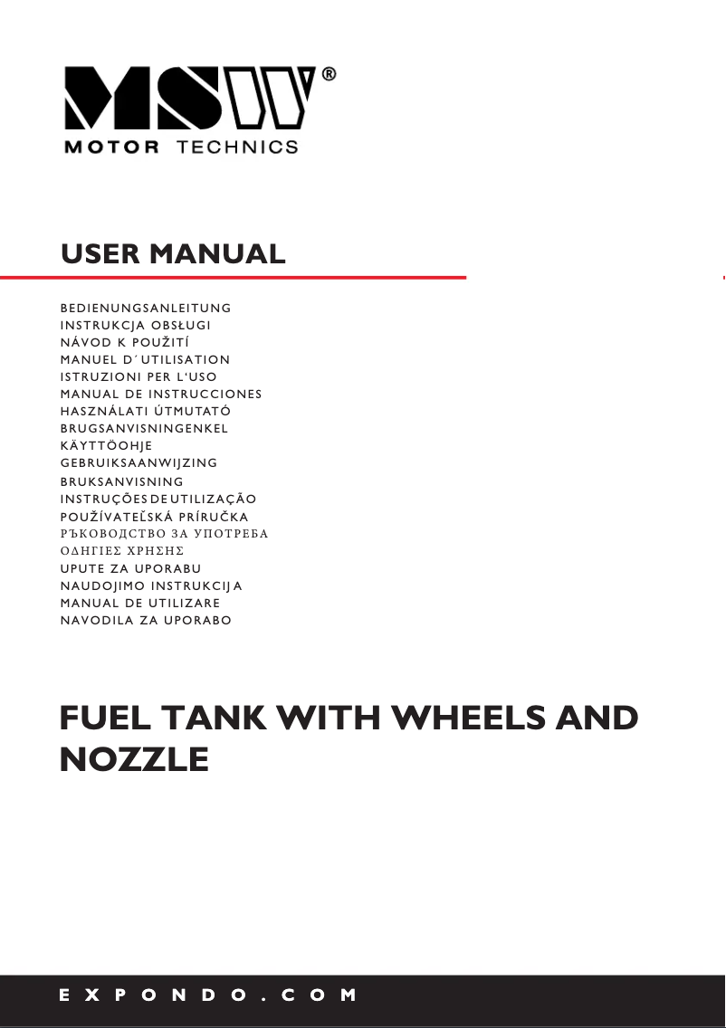 Page 1 de la notice Manuel utilisateur MSW MSW-FM-N-53