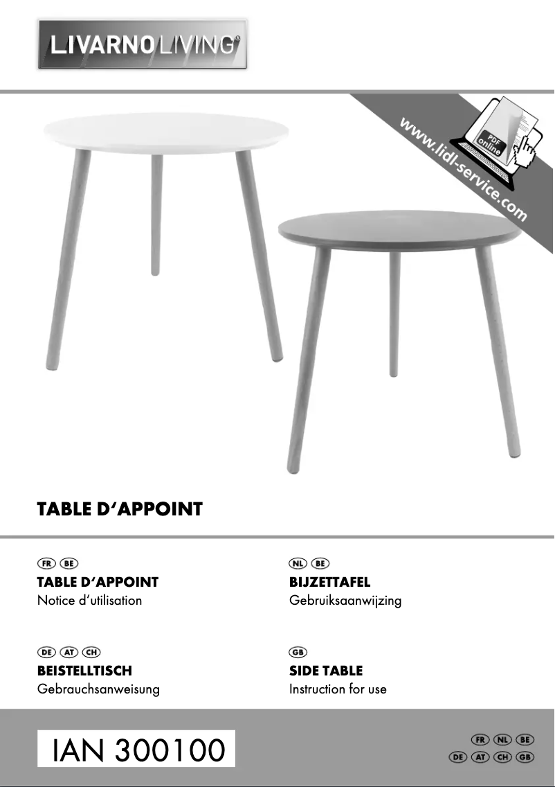 Page 1 de la notice Manuel utilisateur Melinera IAN 300100