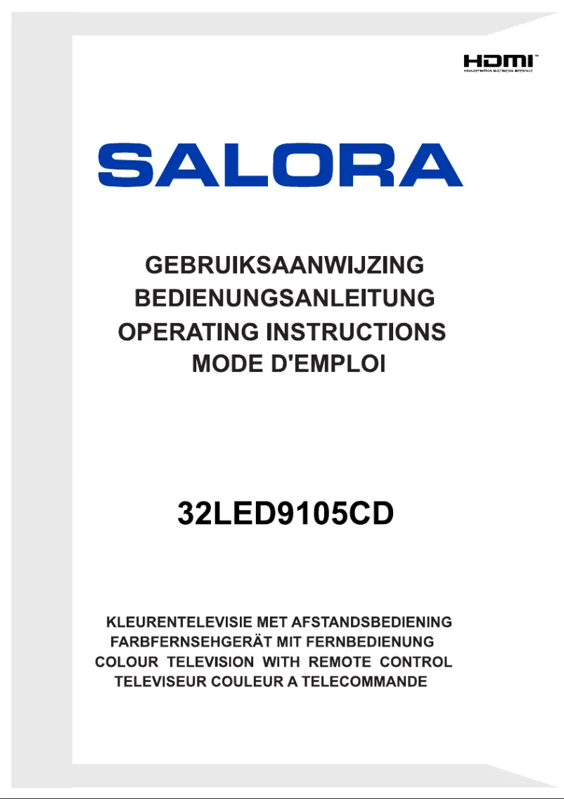 Page 1 de la notice Manuel utilisateur Salora 32LED9105CD