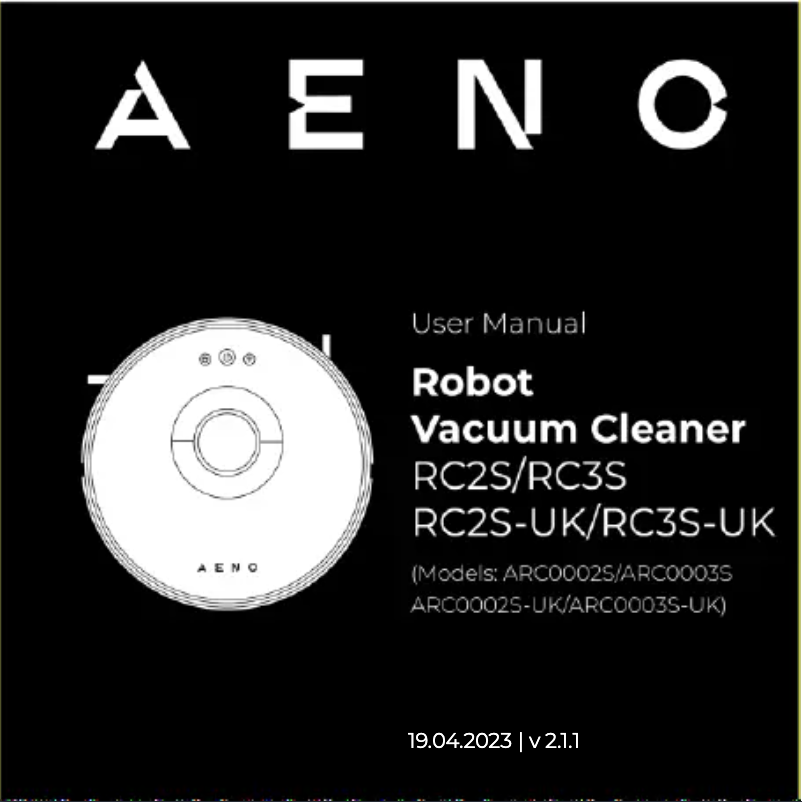 Page n°1 - Manuel utilisateur AENO RC2S