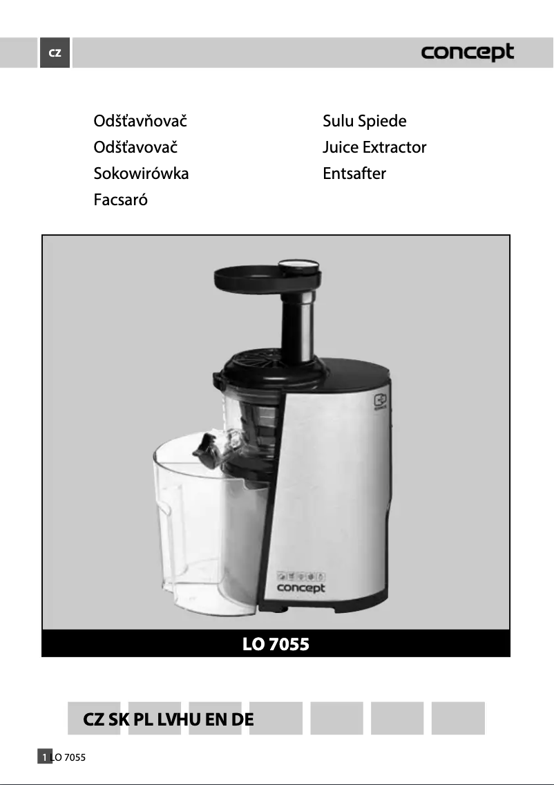 Image de la première page du manuel de l'appareil LO-7055