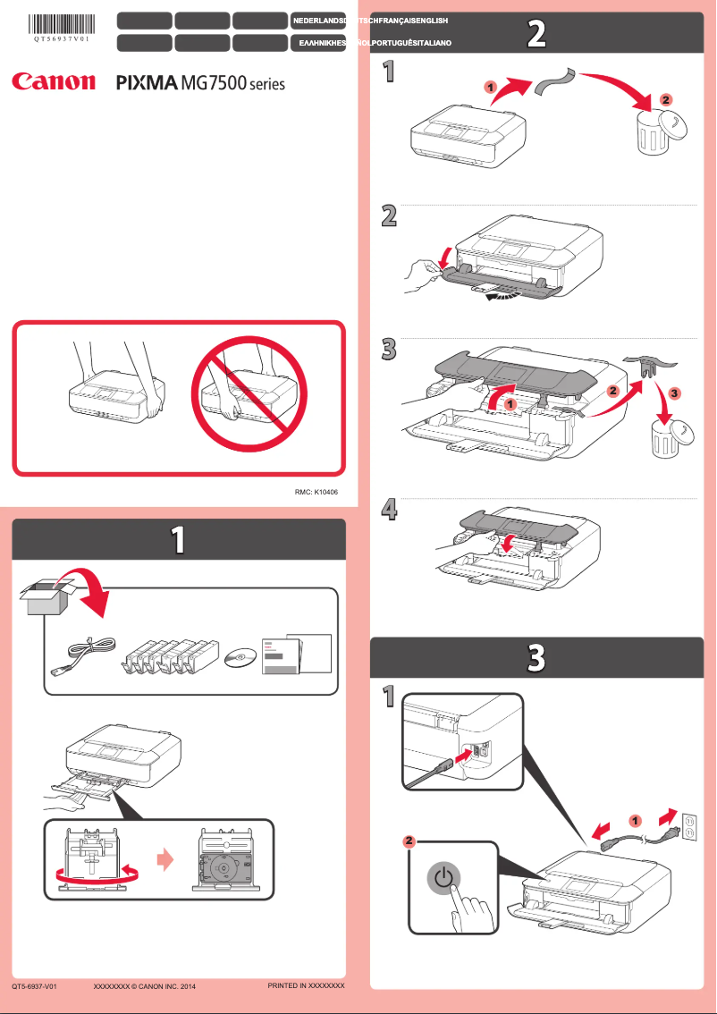 Page n°1 - Manuel utilisateur Canon PIXMA MG7510