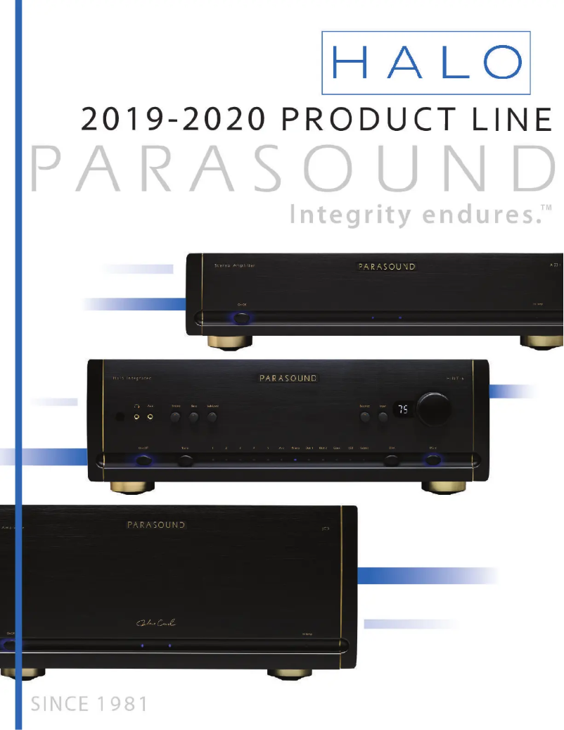 Page 1 de la notice Brochure Parasound A 52+