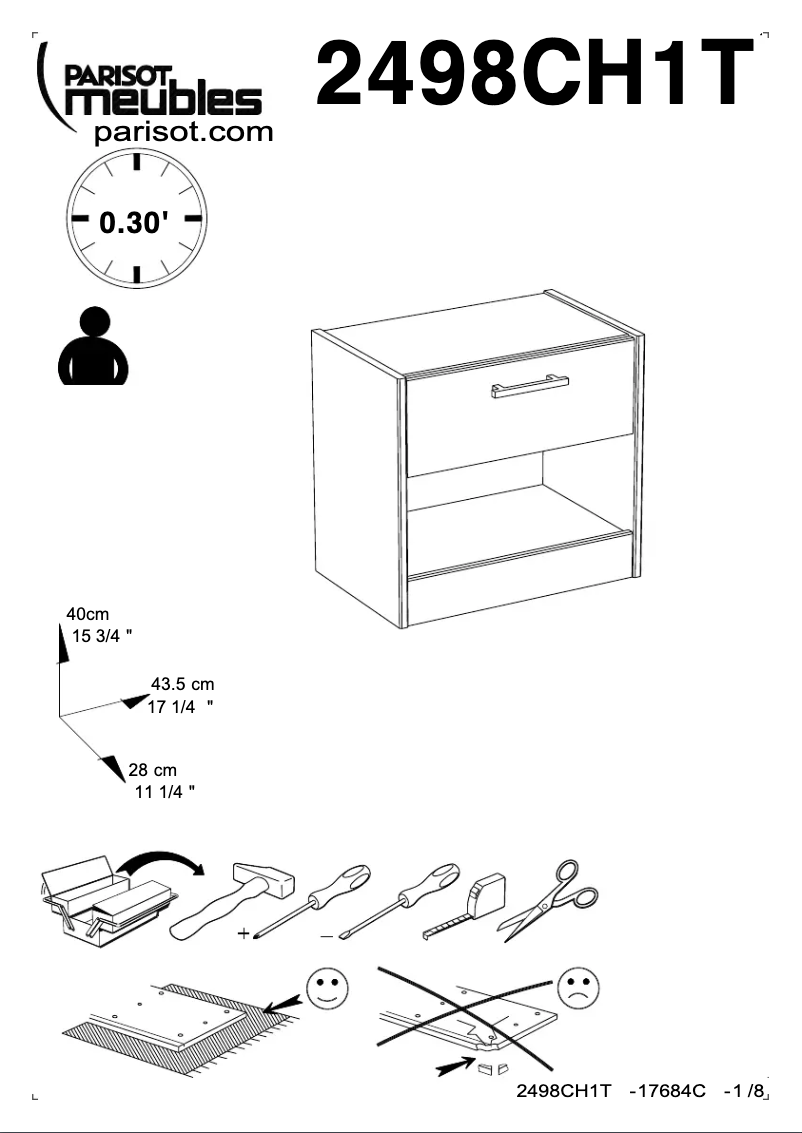 Page n°1 - Manuel utilisateur Parisot Charly 2498CH1T