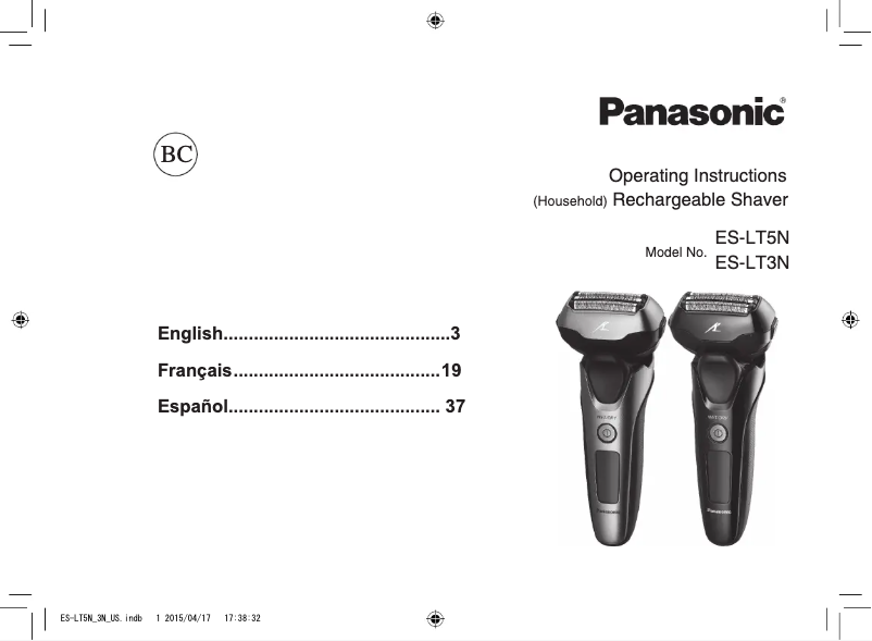 Image de la première page du manuel de l'appareil ES-LT3N