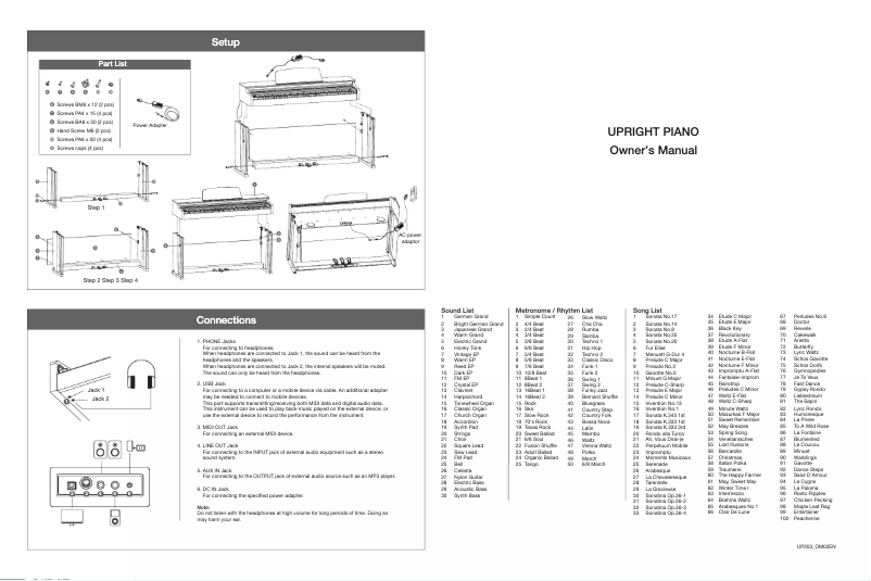 Imagen de la primera página del manual del dispositivo UP203