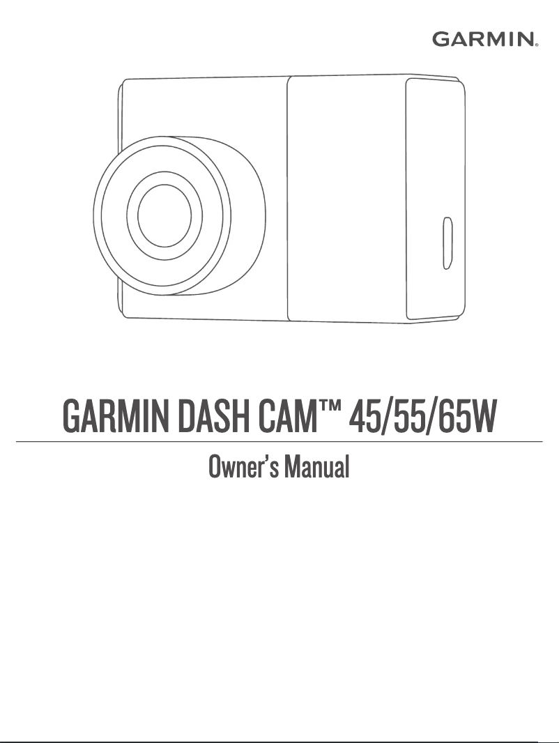 Page n°1 - Manuel utilisateur Garmin Dash Cam 55