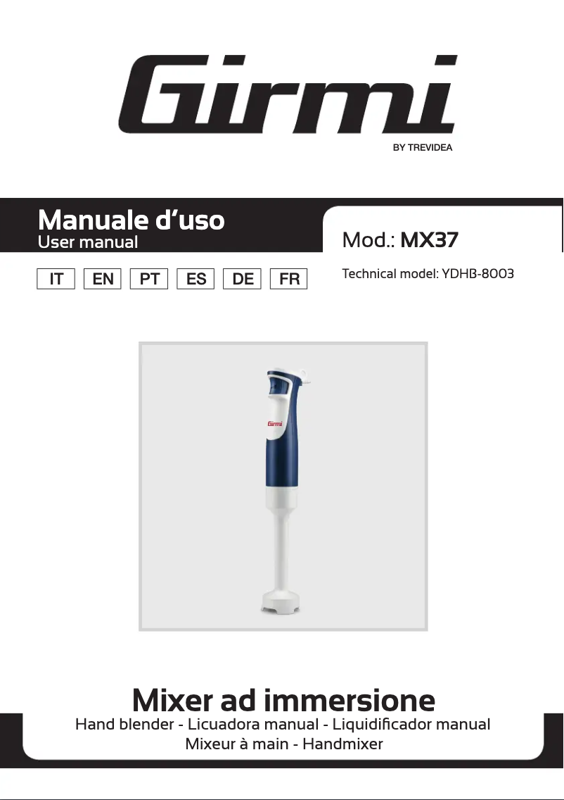Image de la première page du manuel de l'appareil MX37