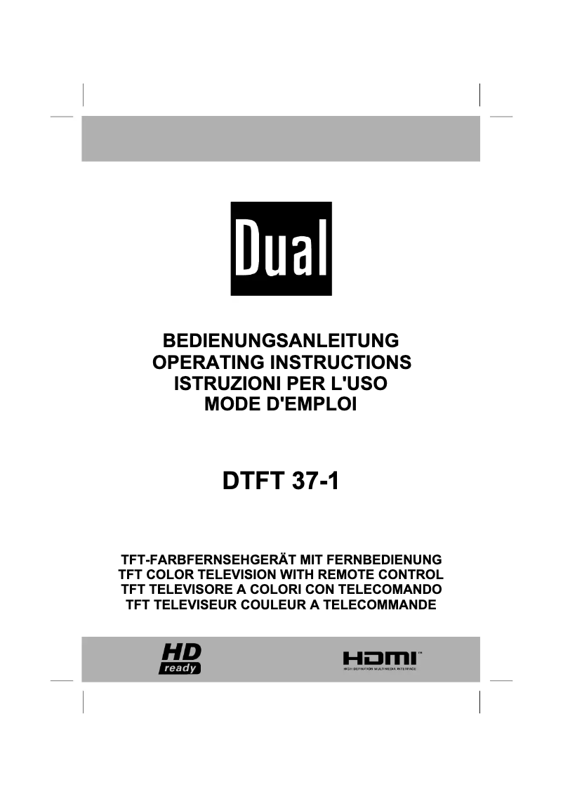 Page 1 de la notice Manuel utilisateur Dual DTFT 37-1