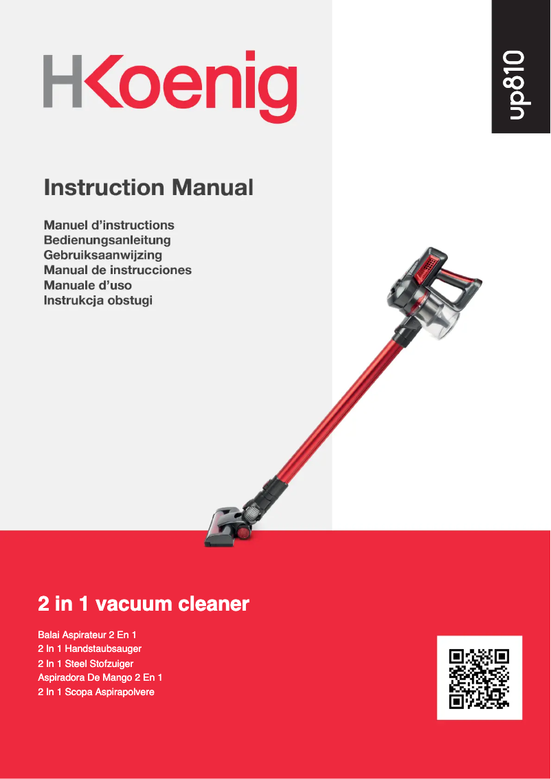 Page n°1 - Manuel utilisateur H.Koenig UP810