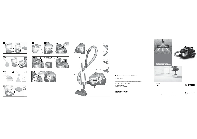Page n°1 - Manuel utilisateur Bosch BGS2UCO1GB