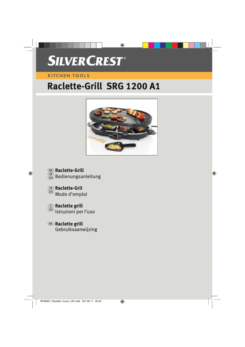 Page 1 de la notice Manuel utilisateur SilverCrest SRG 1200 A1