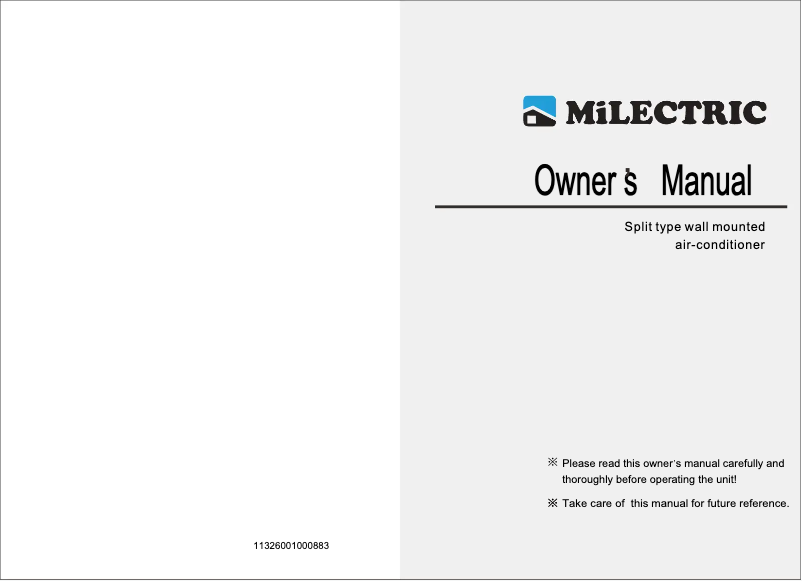 Page n°1 - Manuel utilisateur Infiniton AA12HC
