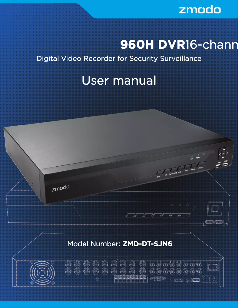 Page 1 de la notice Manuel utilisateur Zmodo ZMD-DT-SJN6