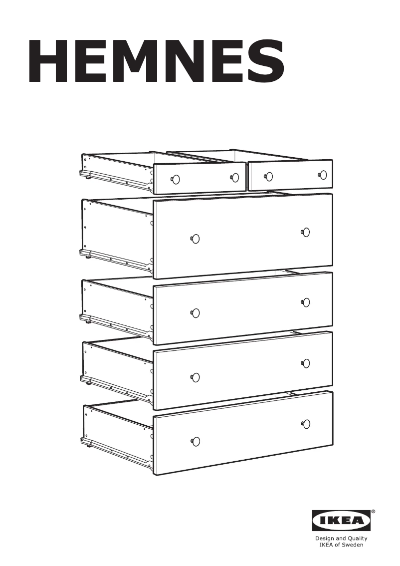 Page 1 de la notice Manuel utilisateur Ikea HEMNES 503.556.92