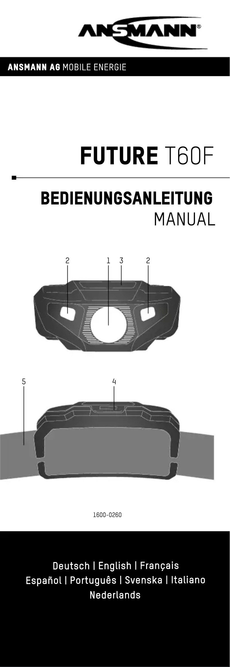 Page 1 de la notice Manuel utilisateur Ansmann FUTURE T60F