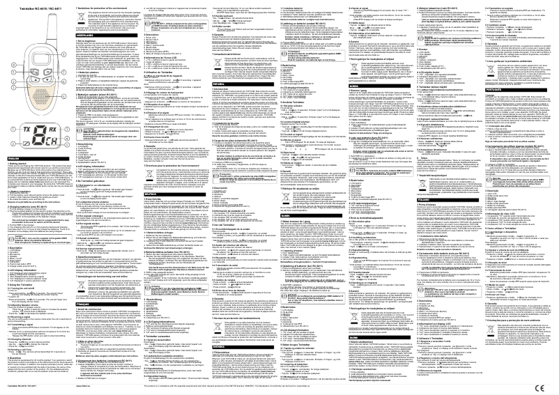 Page 1 de la notice Manuel utilisateur TriStar RC-6410