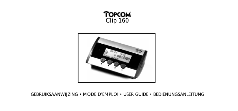 Imagen de la primera página del manual del dispositivo Clipphone 160
