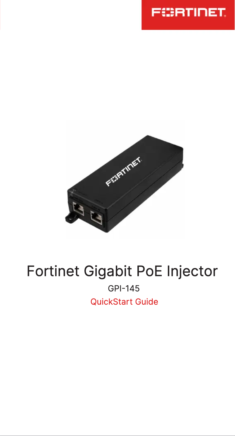 Page 1 de la notice Manuel utilisateur Fortinet GPI-145