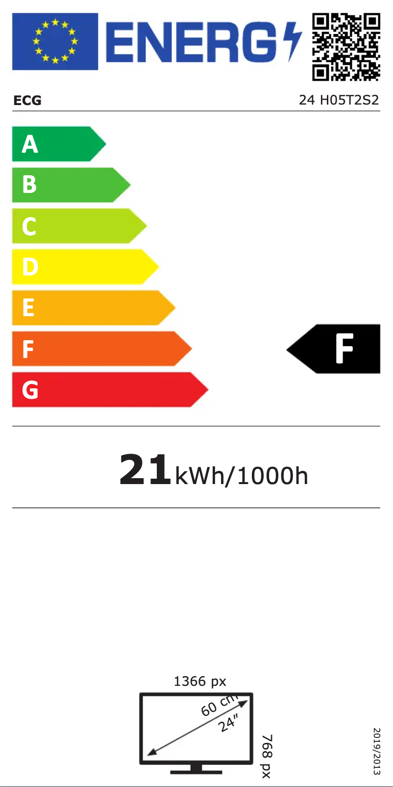 Page 1 de la notice Label énergétique ECG 24 H05T2S2