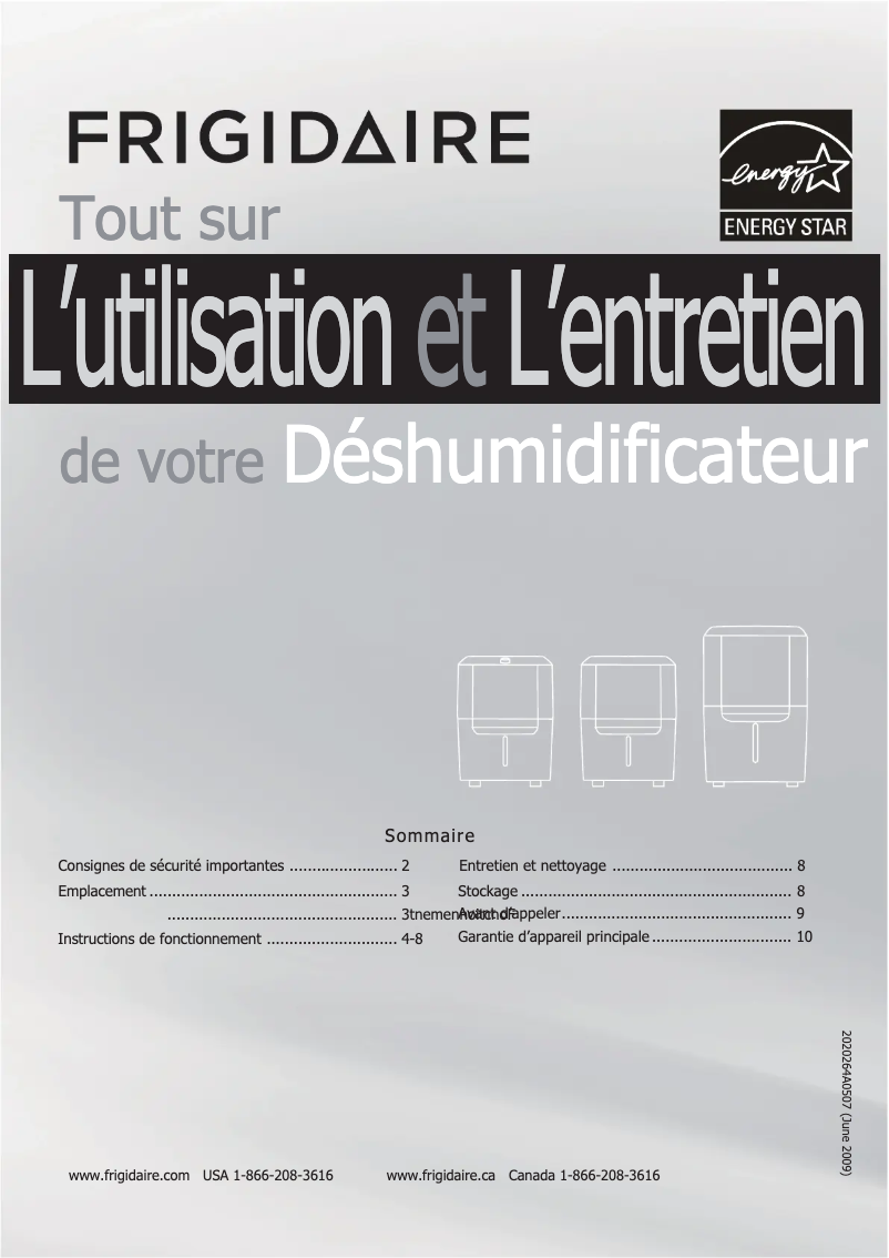 Image de la première page du manuel de l'appareil LAD704DUL