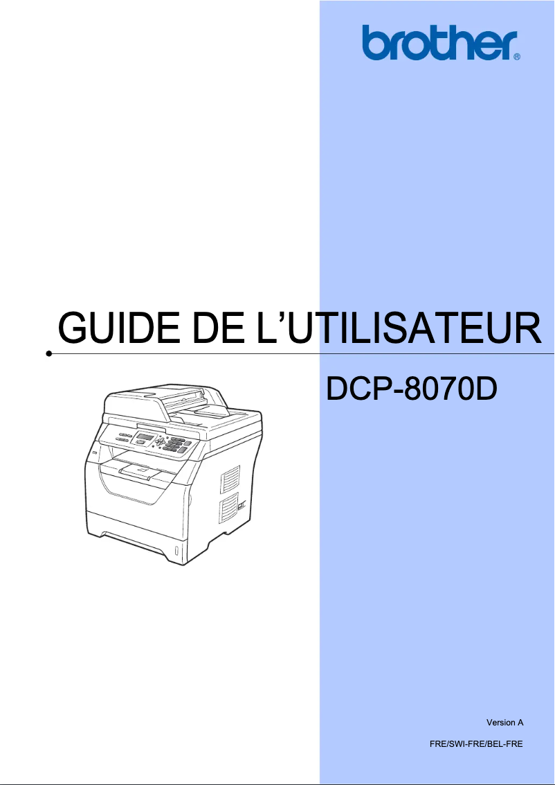 Page 1 de la notice Manuel utilisateur Brother DCP-8070D