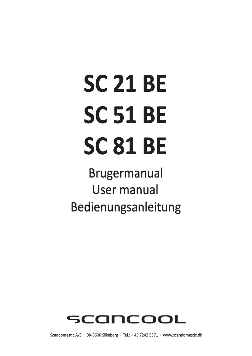 Page 1 de la notice Manuel utilisateur Scancool SC 21 BE