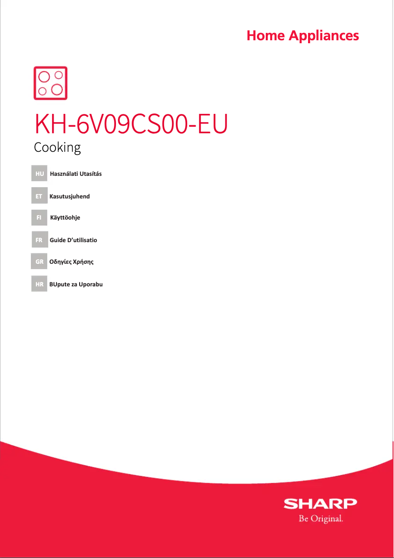 Page n°1 - Manuel utilisateur Sharp KH-6V09CS00-EU