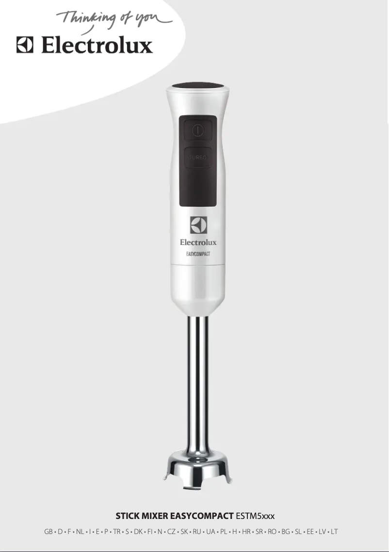 Page 1 de la notice Manuel utilisateur Electrolux ESTM 5400