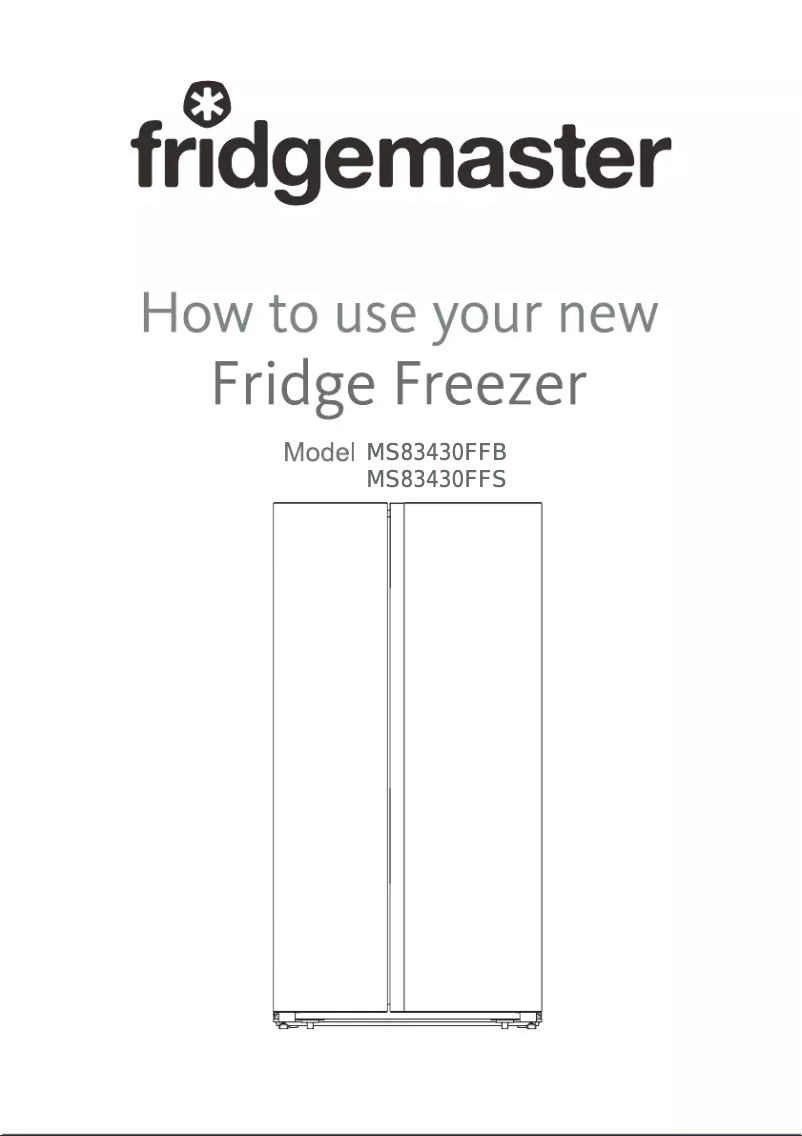 Page n°1 - Manuel utilisateur Fridgemaster MS83430FFS