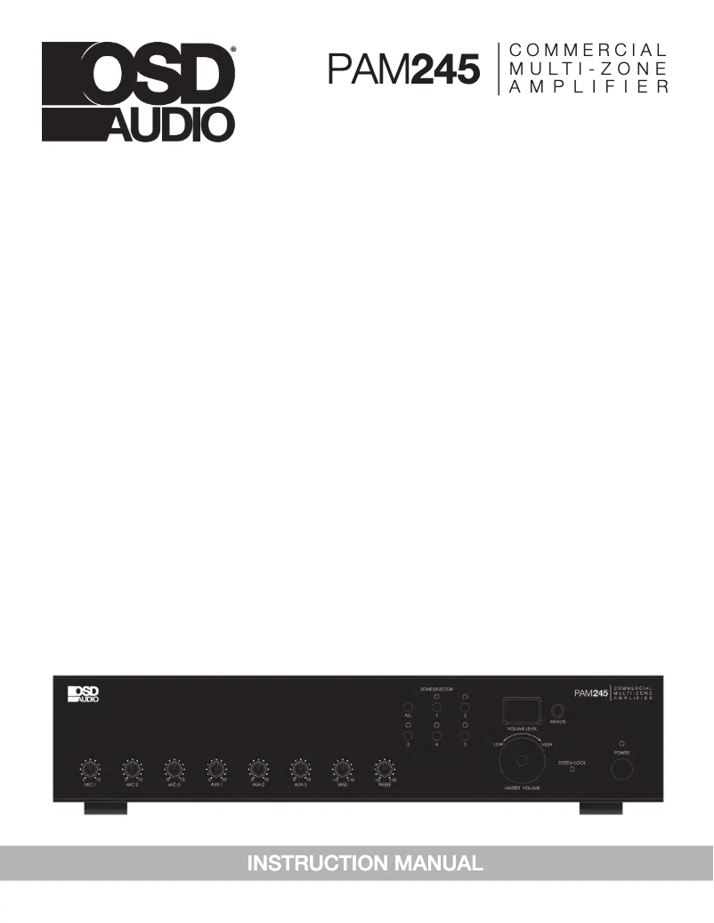 Image de la première page du manuel de l'appareil PAM-245