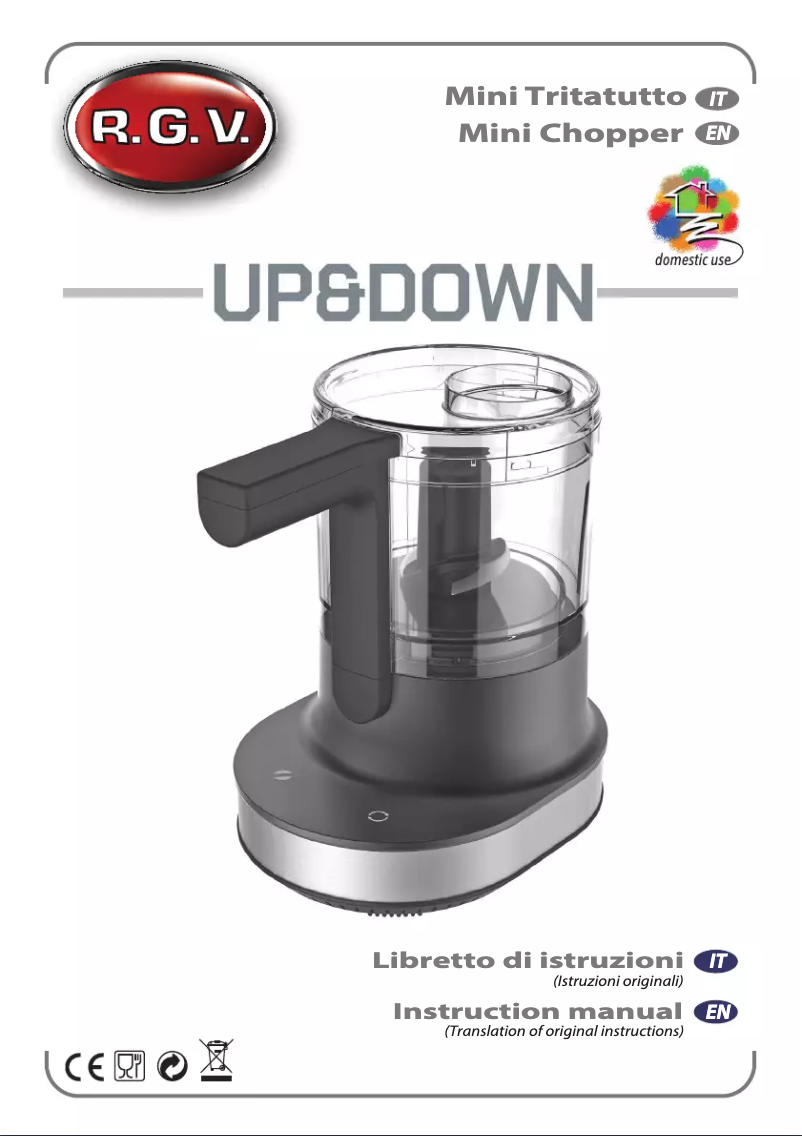 Page 1 de la notice Manuel utilisateur RGV Up&Down