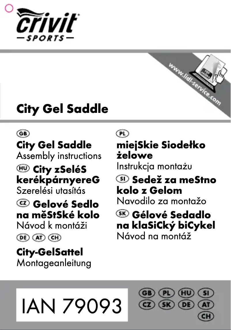 Page 1 de la notice Manuel utilisateur Crivit IAN 79093