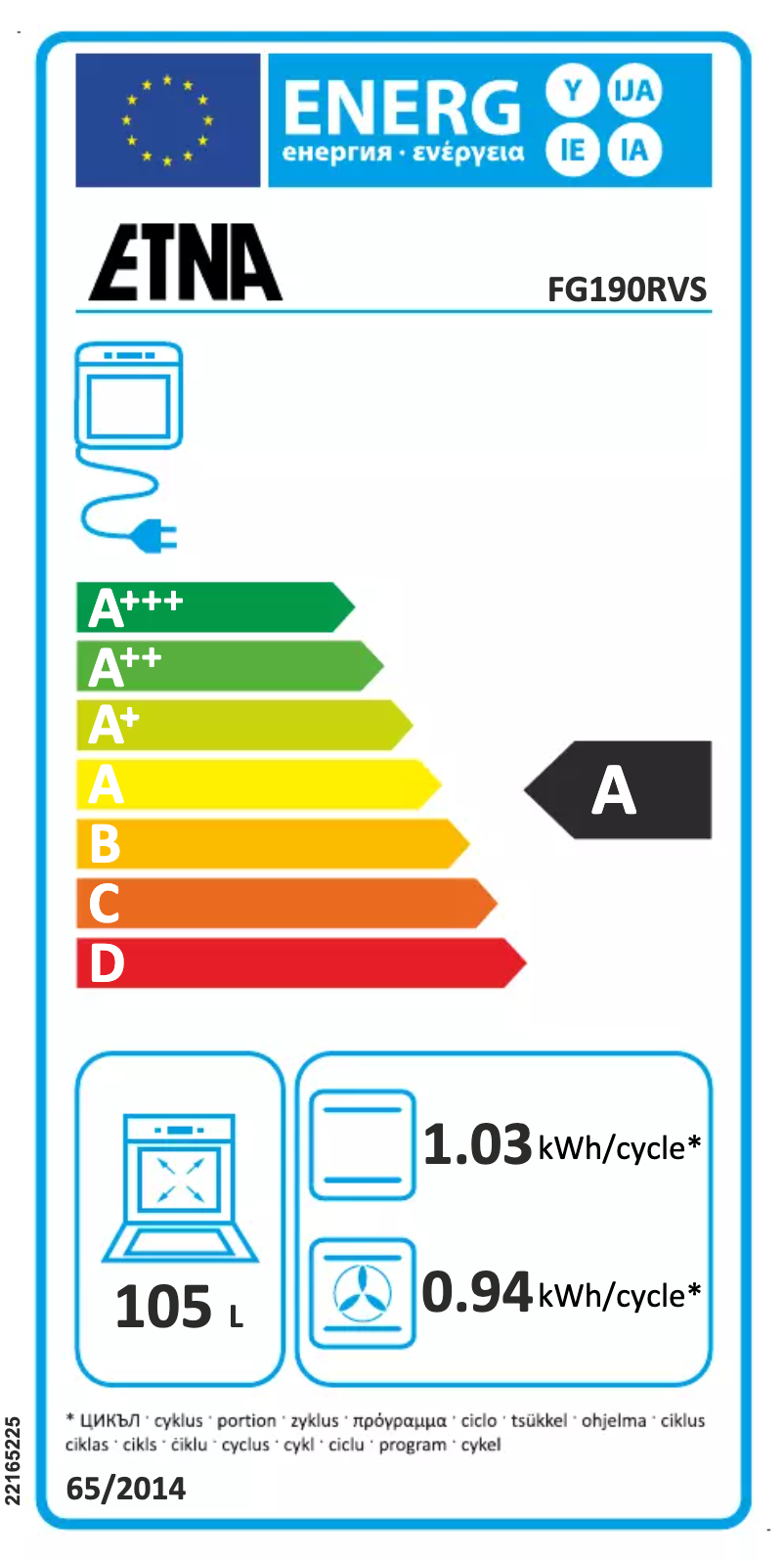 Image de la première page du manuel de l'appareil FG190RVS