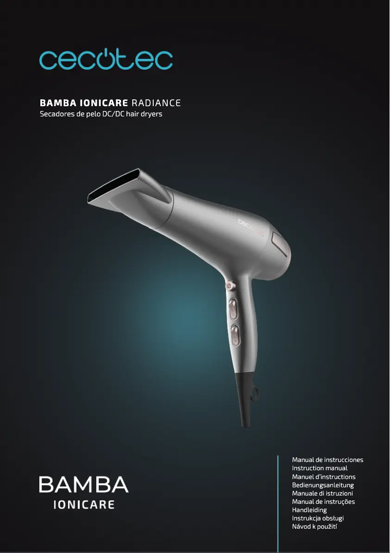 Page n°1 - Manuel utilisateur Cecotec Bamba IoniCare Radiance