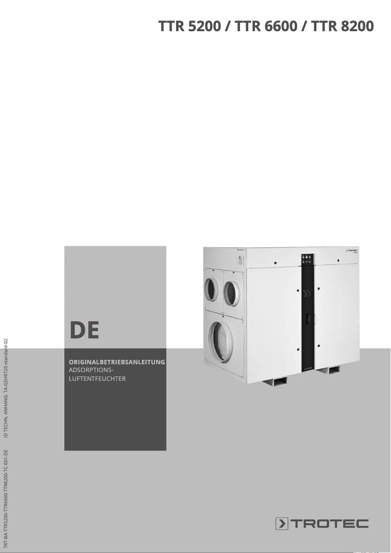 Page n°1 - Manuel utilisateur Trotec TTR 8200