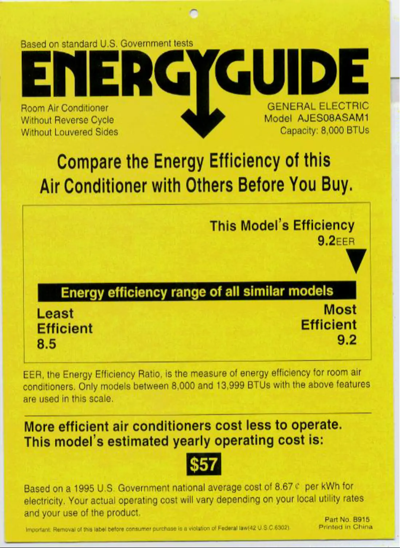 Image de la première page du manuel de l'appareil AJES08ASA