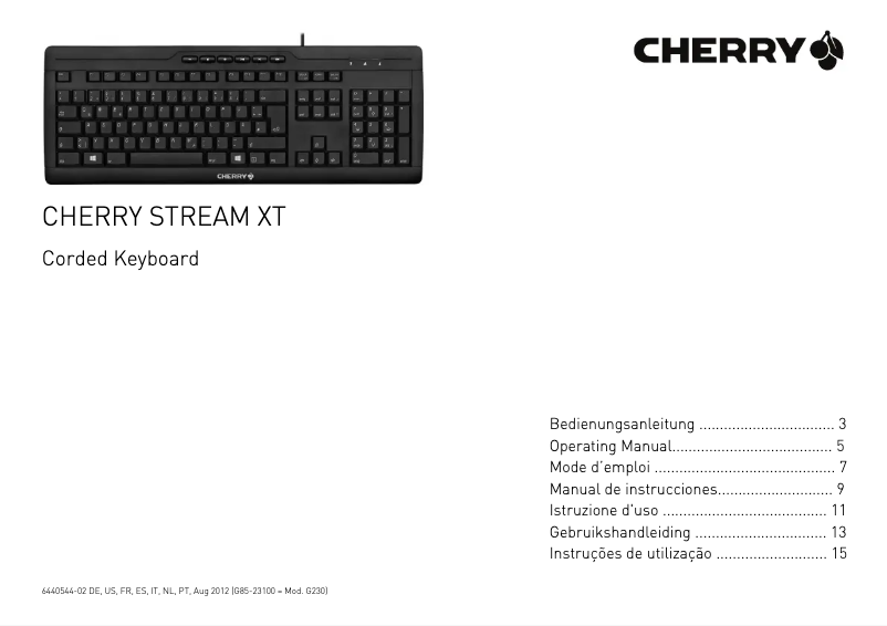Image de la première page du manuel de l'appareil Stream XT T2