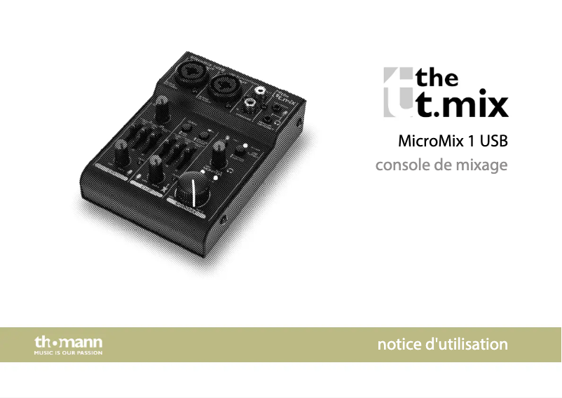 Image de la première page du manuel de l'appareil MicroMix 1 USB