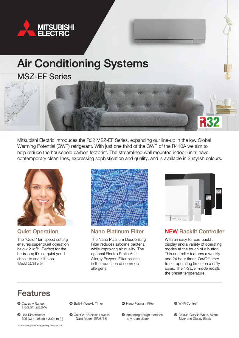 Image de la première page du manuel de l'appareil MSZ-EF25VG