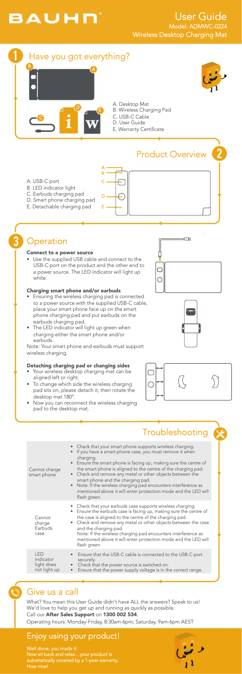 Page 1 de la notice Manuel utilisateur Bauhn ADMWC-0224