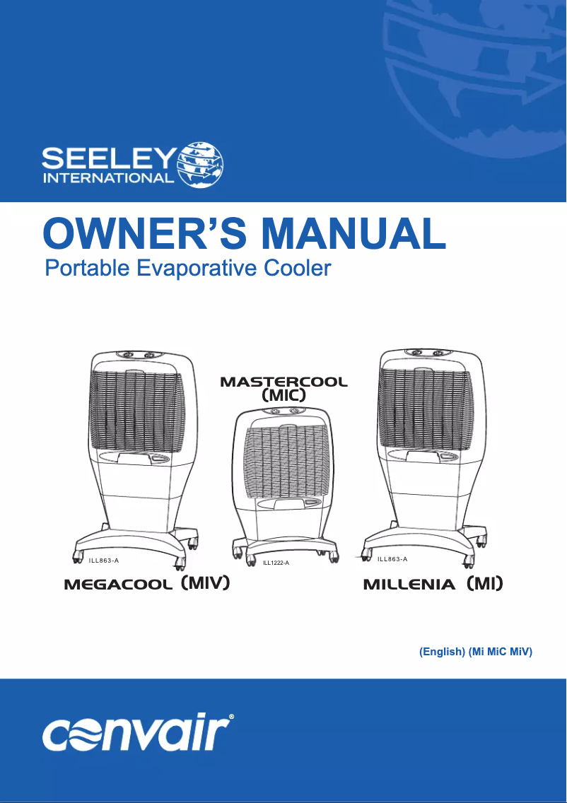 Page n°1 - Manuel utilisateur Convair Megacool ILL863-A
