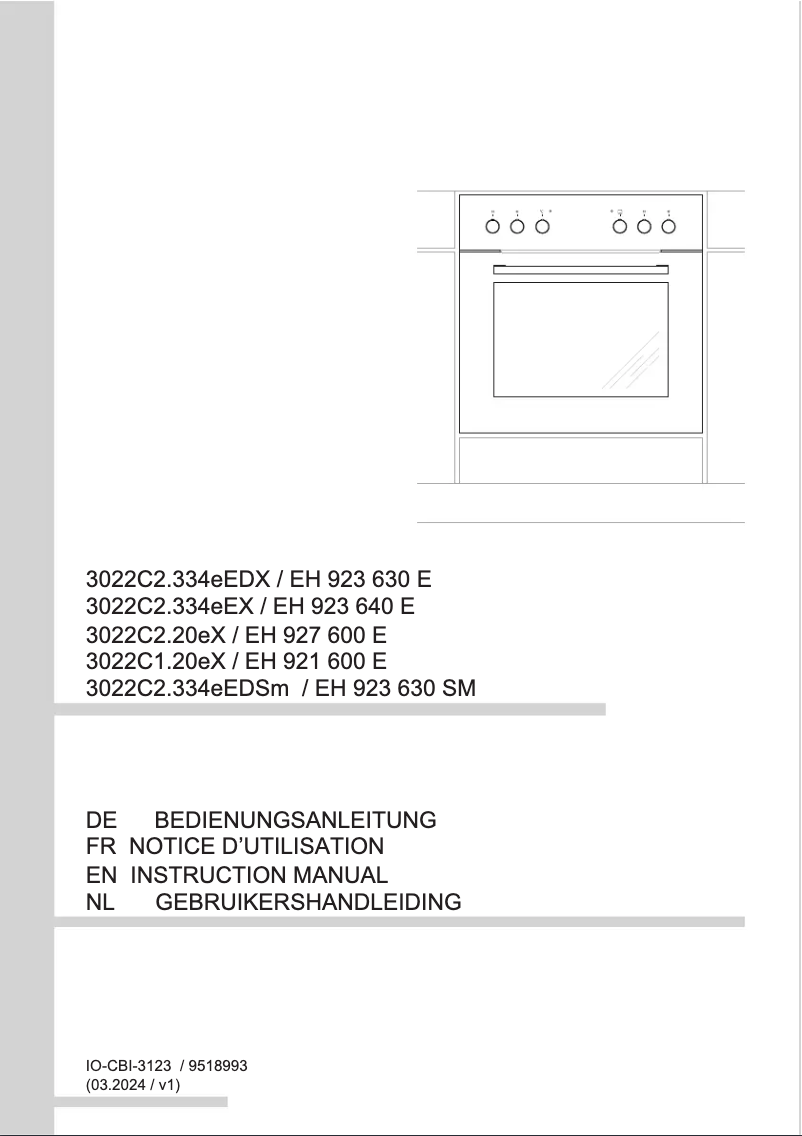 Image de la première page du manuel de l'appareil EH 923 630 SM