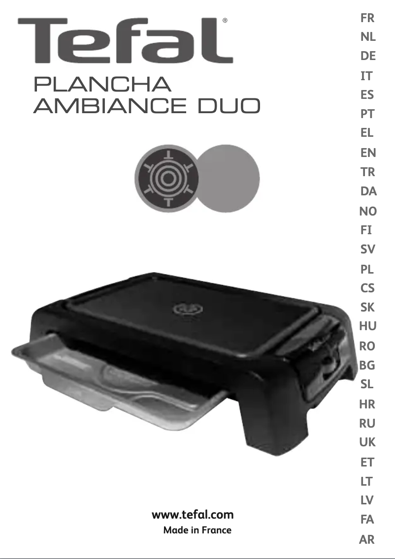 Page 1 de la notice Manuel utilisateur Tefal Ambiance Duo TG6020