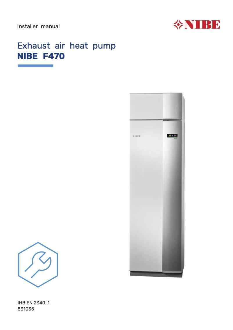 Page n°1 - Manuel utilisateur Nibe F470
