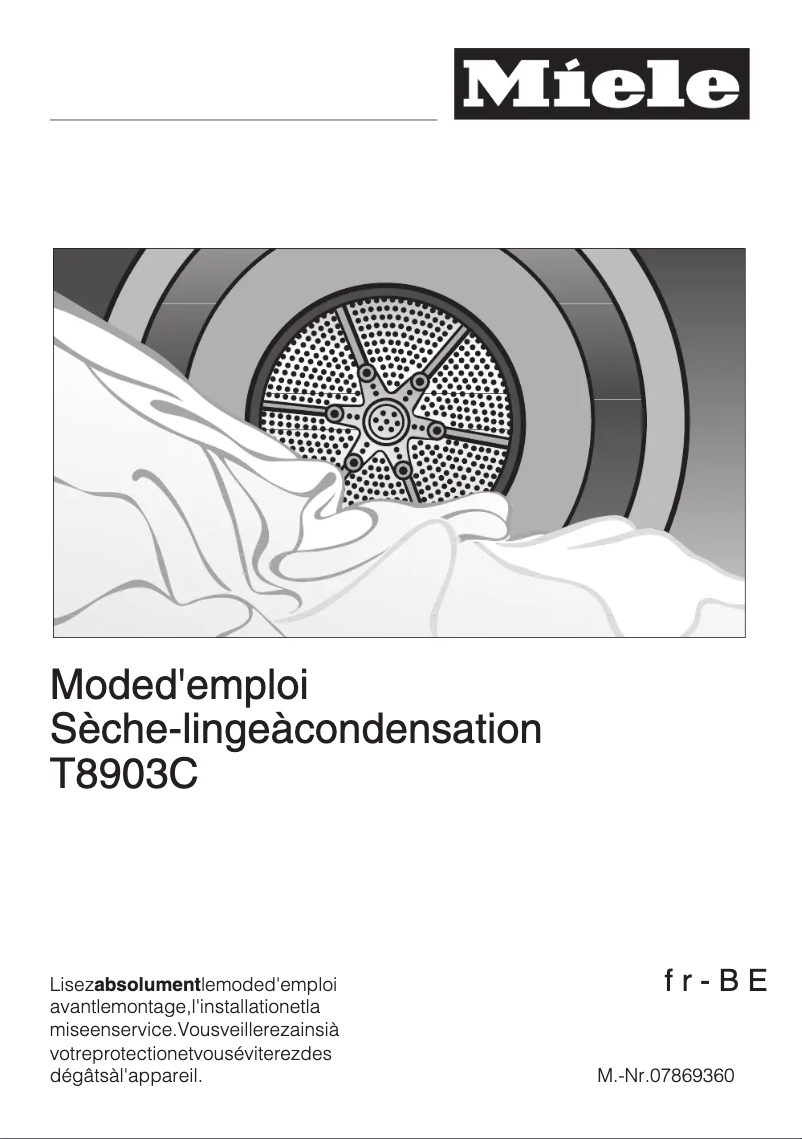 Page n°1 - Manuel utilisateur Miele T 8903 C